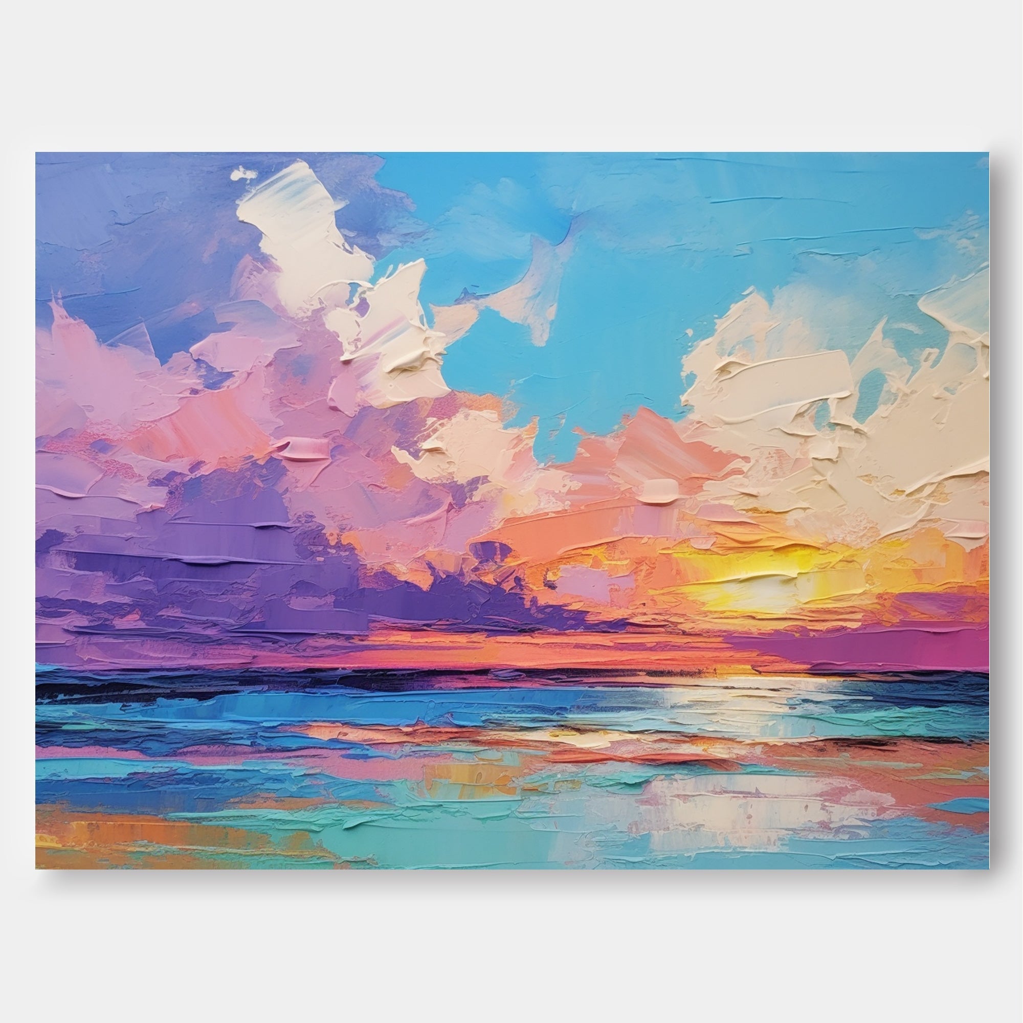 Radiant Sunset Over Tranquil Sea