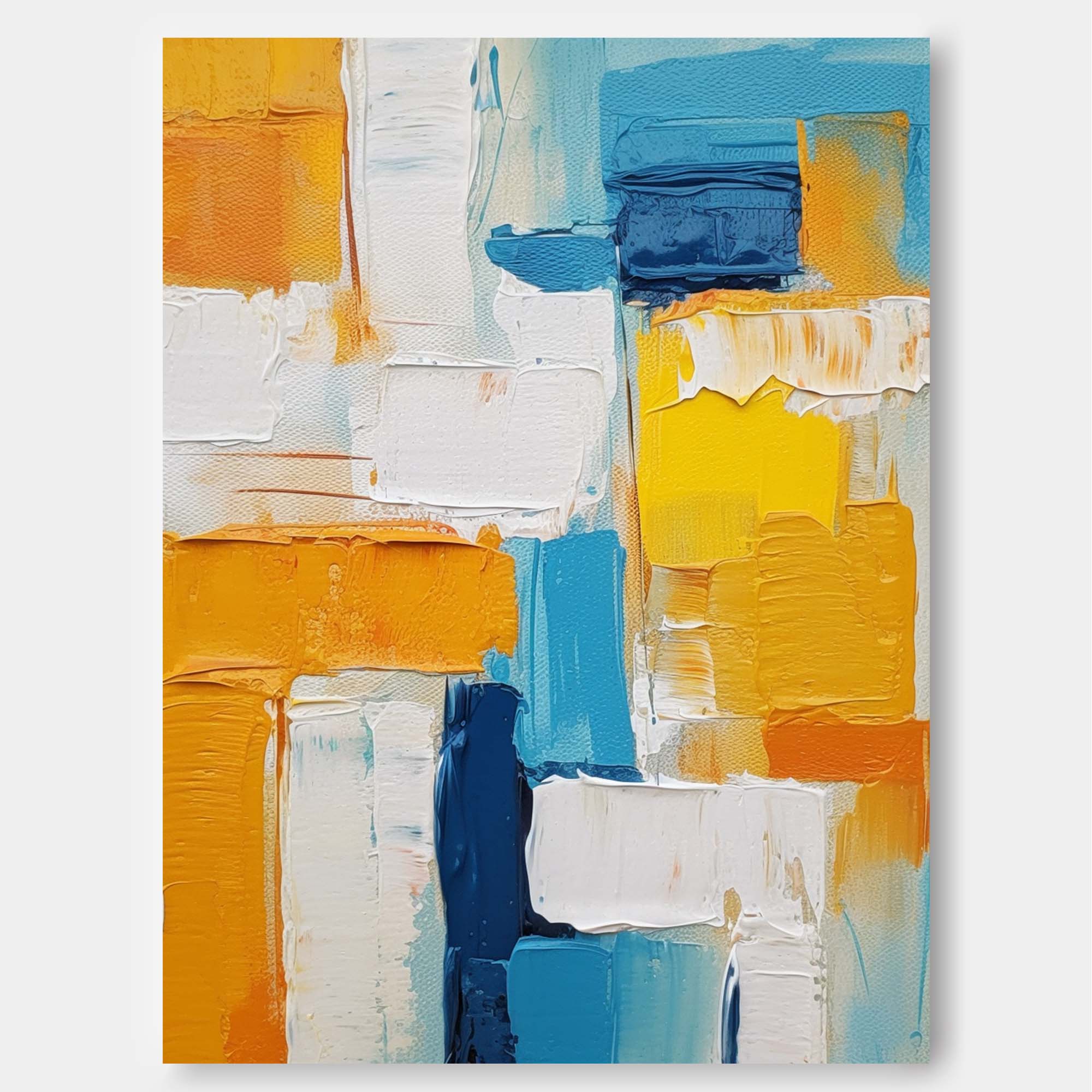 Sunburst Blocks in Blue and Gold
