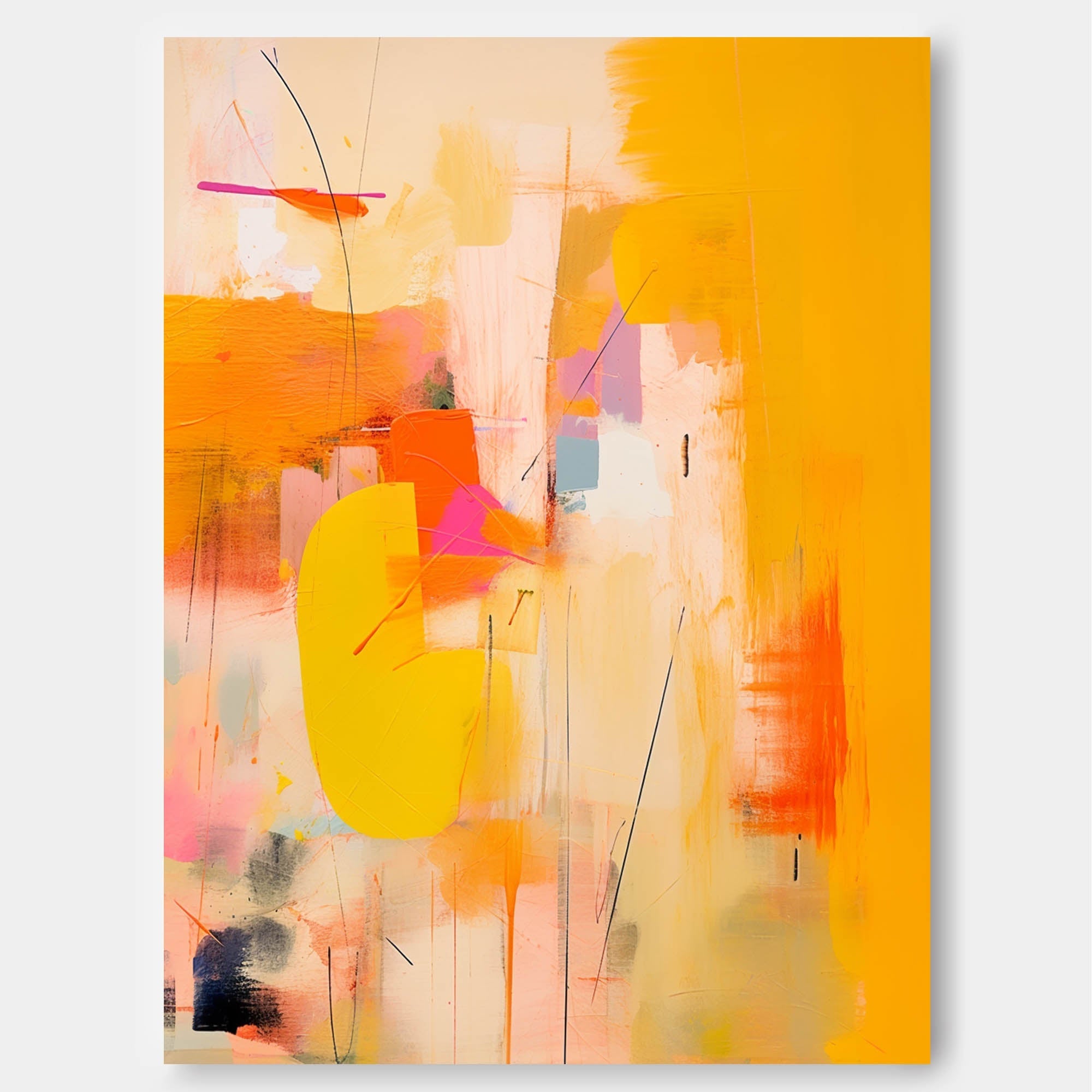 Vibrant Harmony in Yellow and Pink