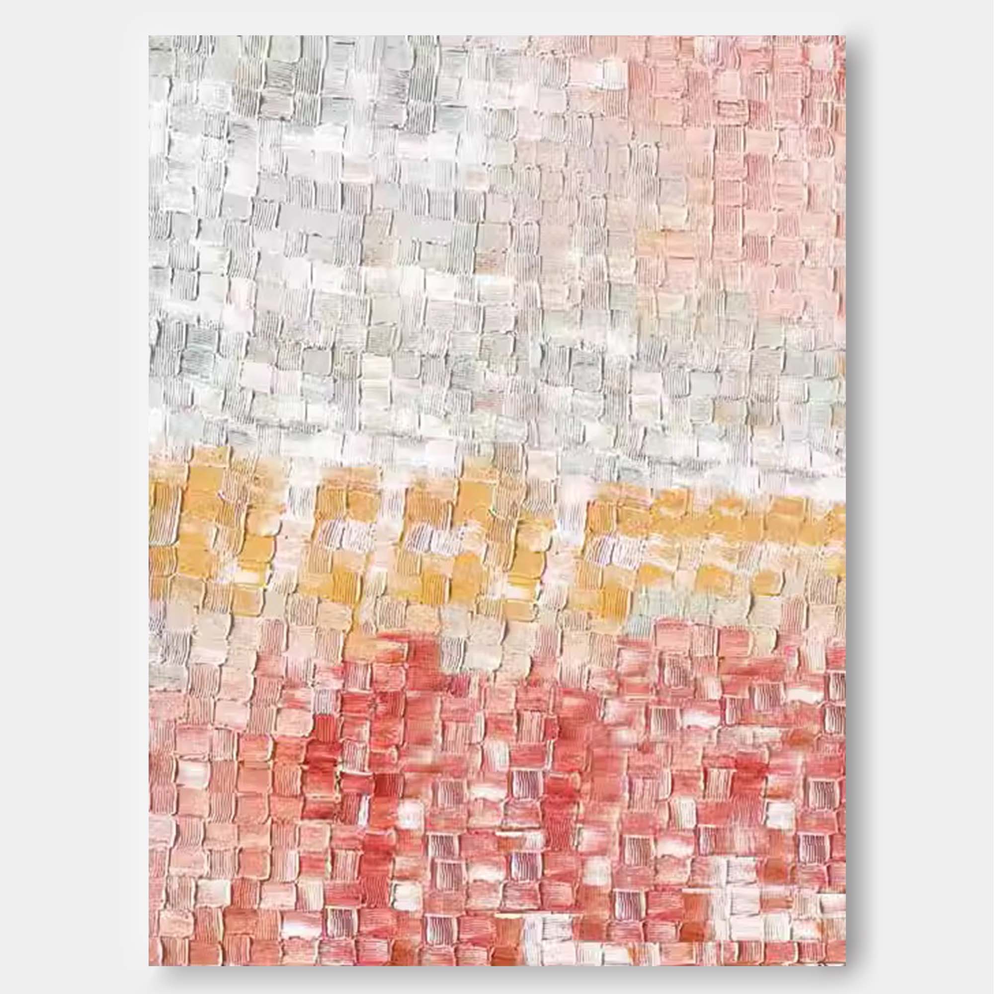 Sunset Glow Textured Abstract Art