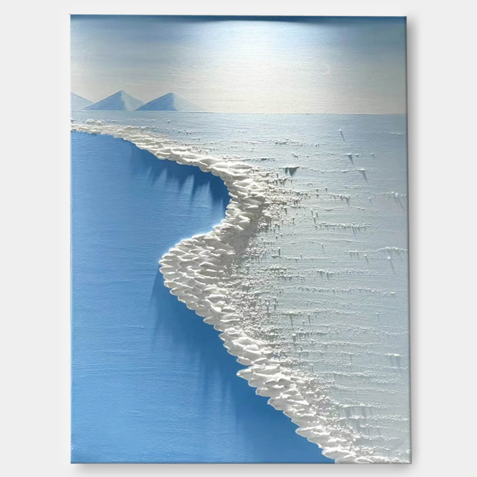 Textured Coastline: Abstract Ocean Serenity
