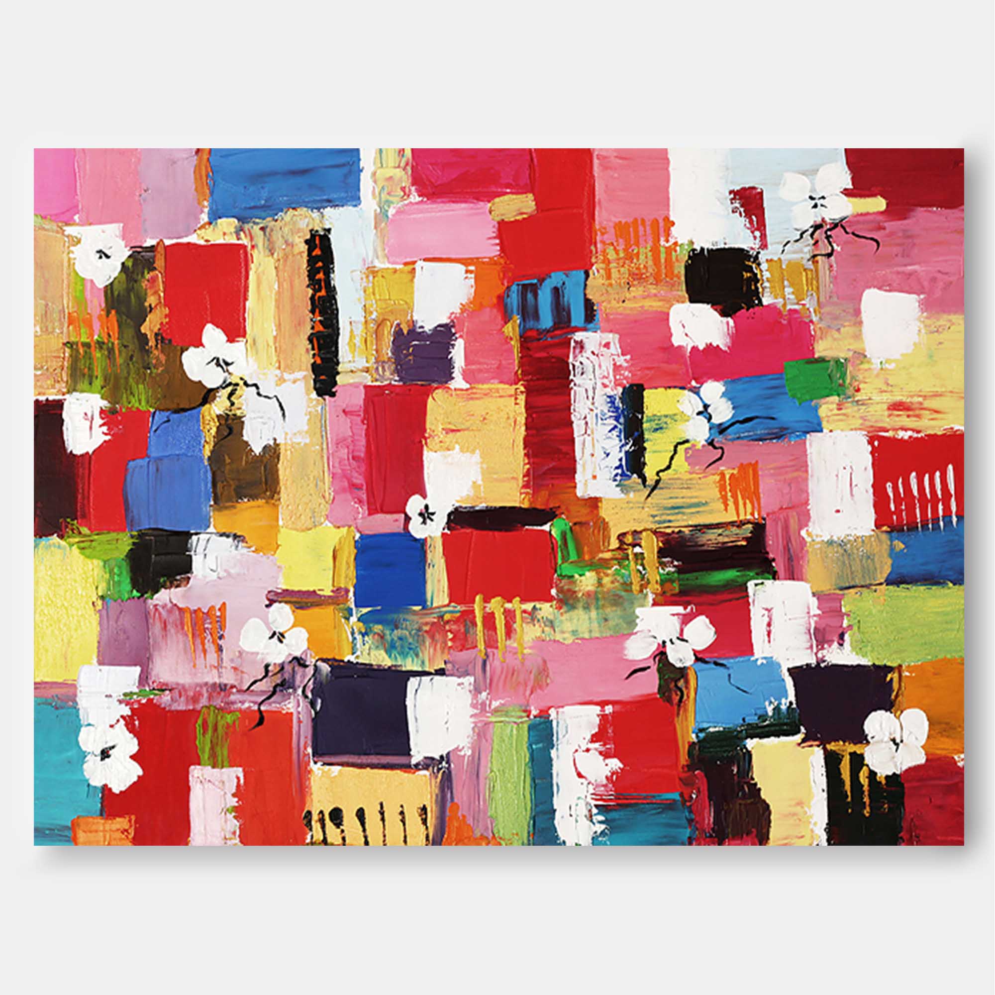 Floral Harmony Vibrant Abstract Art