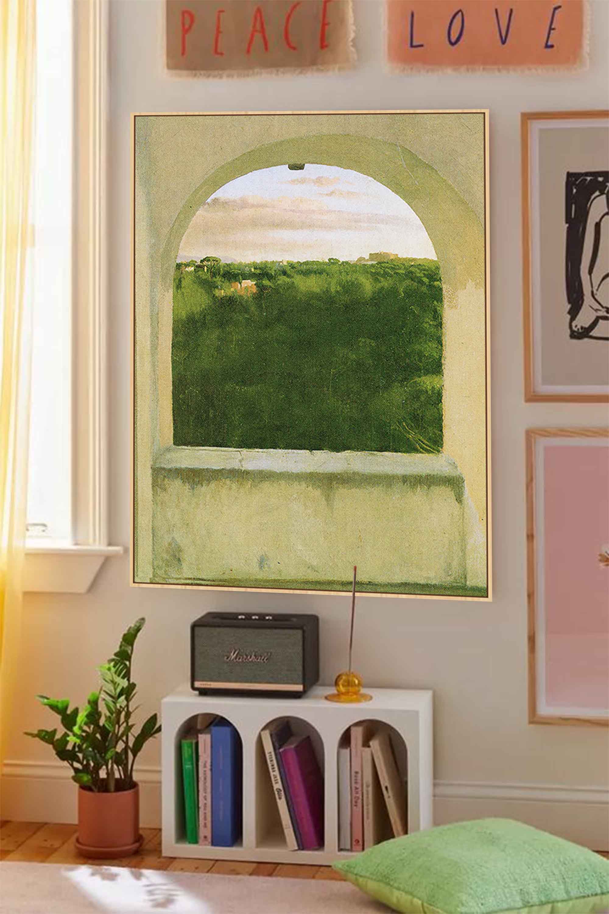 Framed Serenity: View Through the Arch