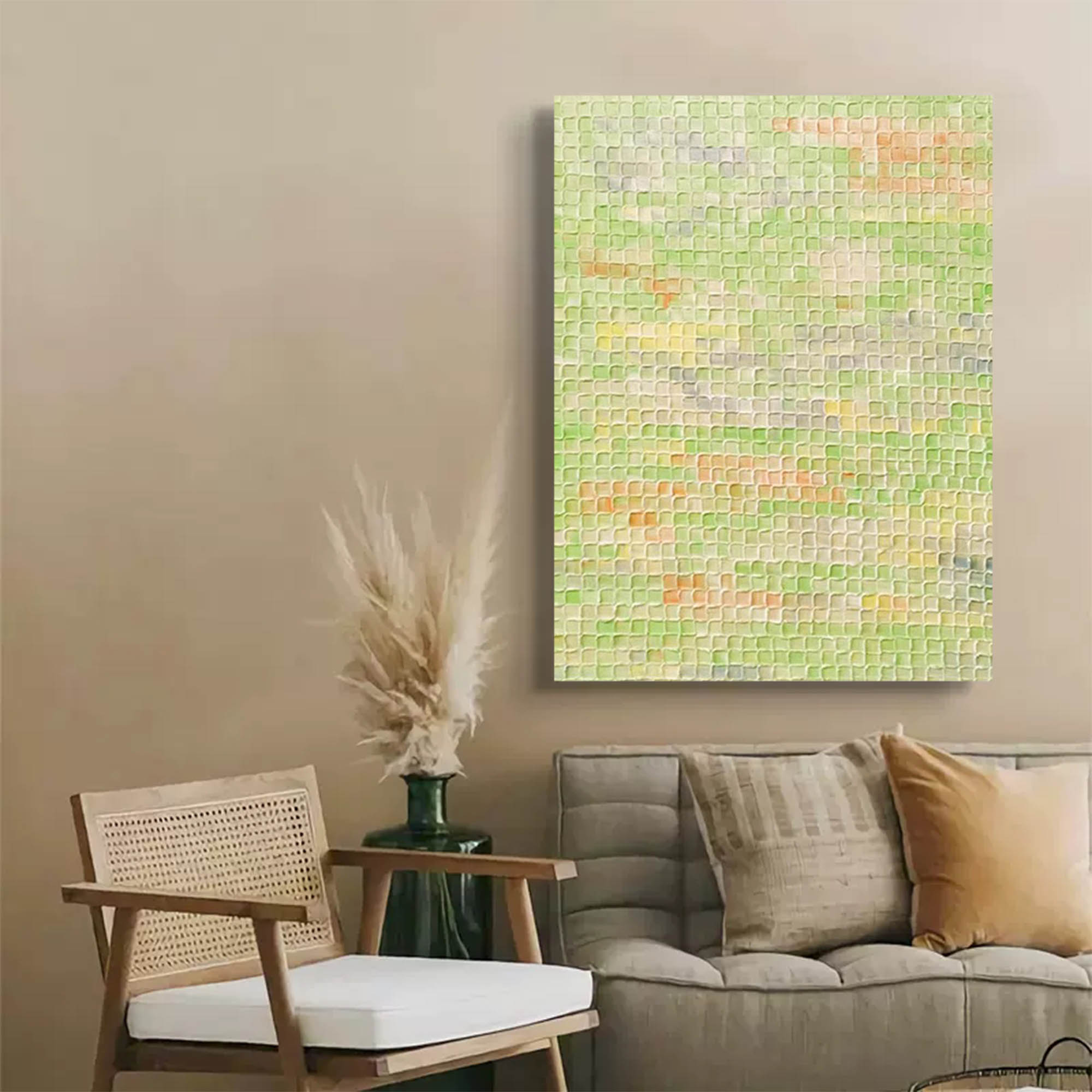 Spring Fields Textured Abstract Art