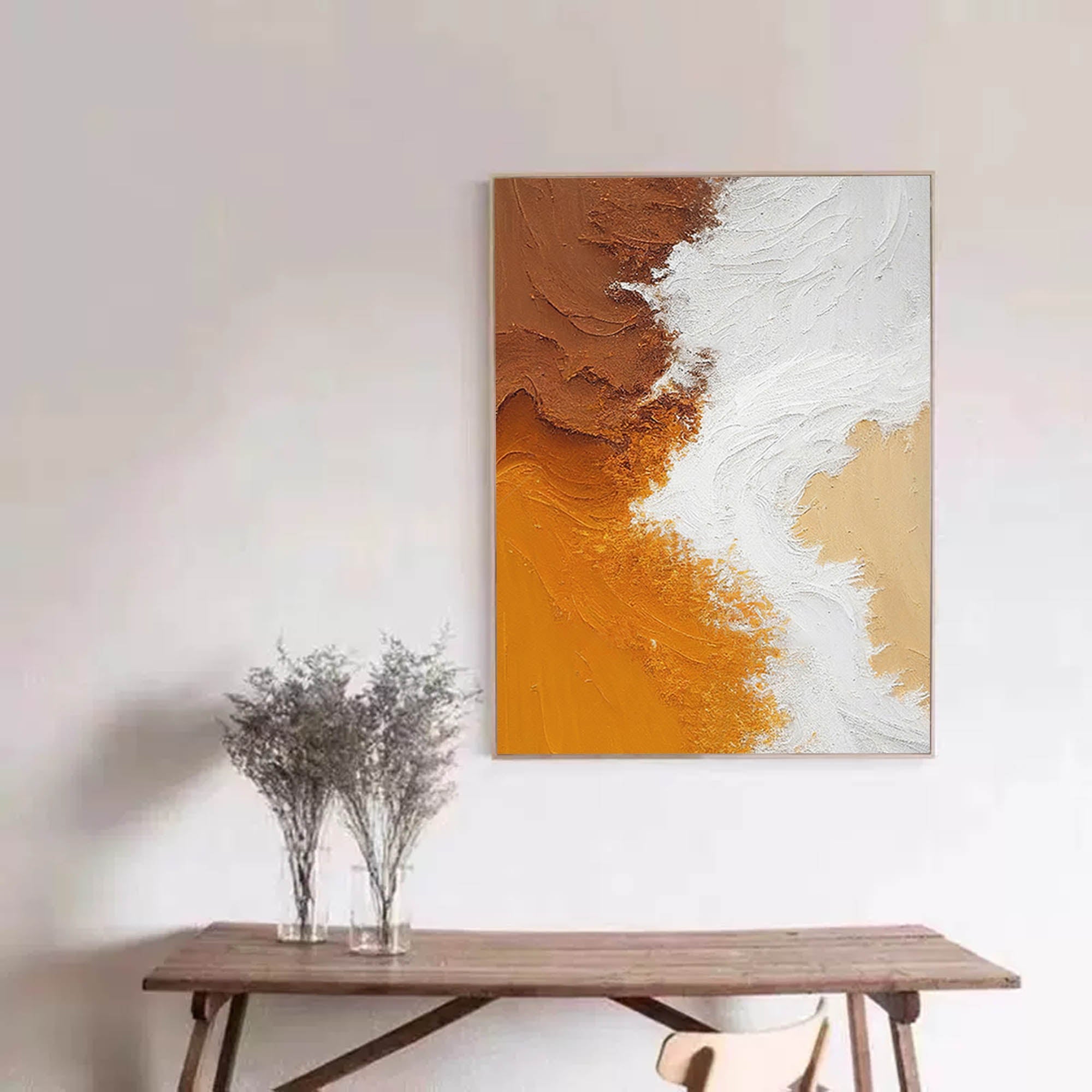 Textured Earth Tones Abstract Art