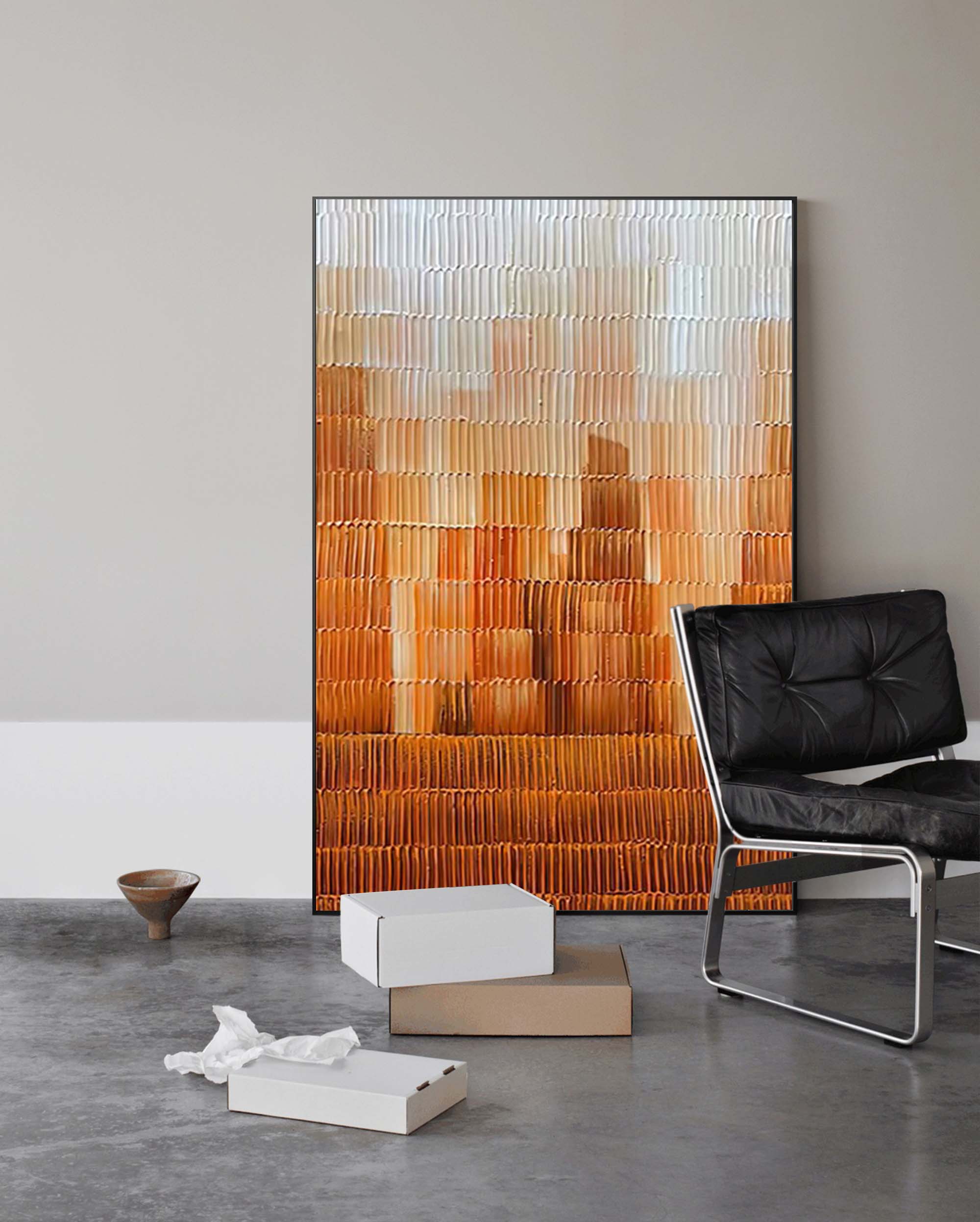 Textured Amber Horizon