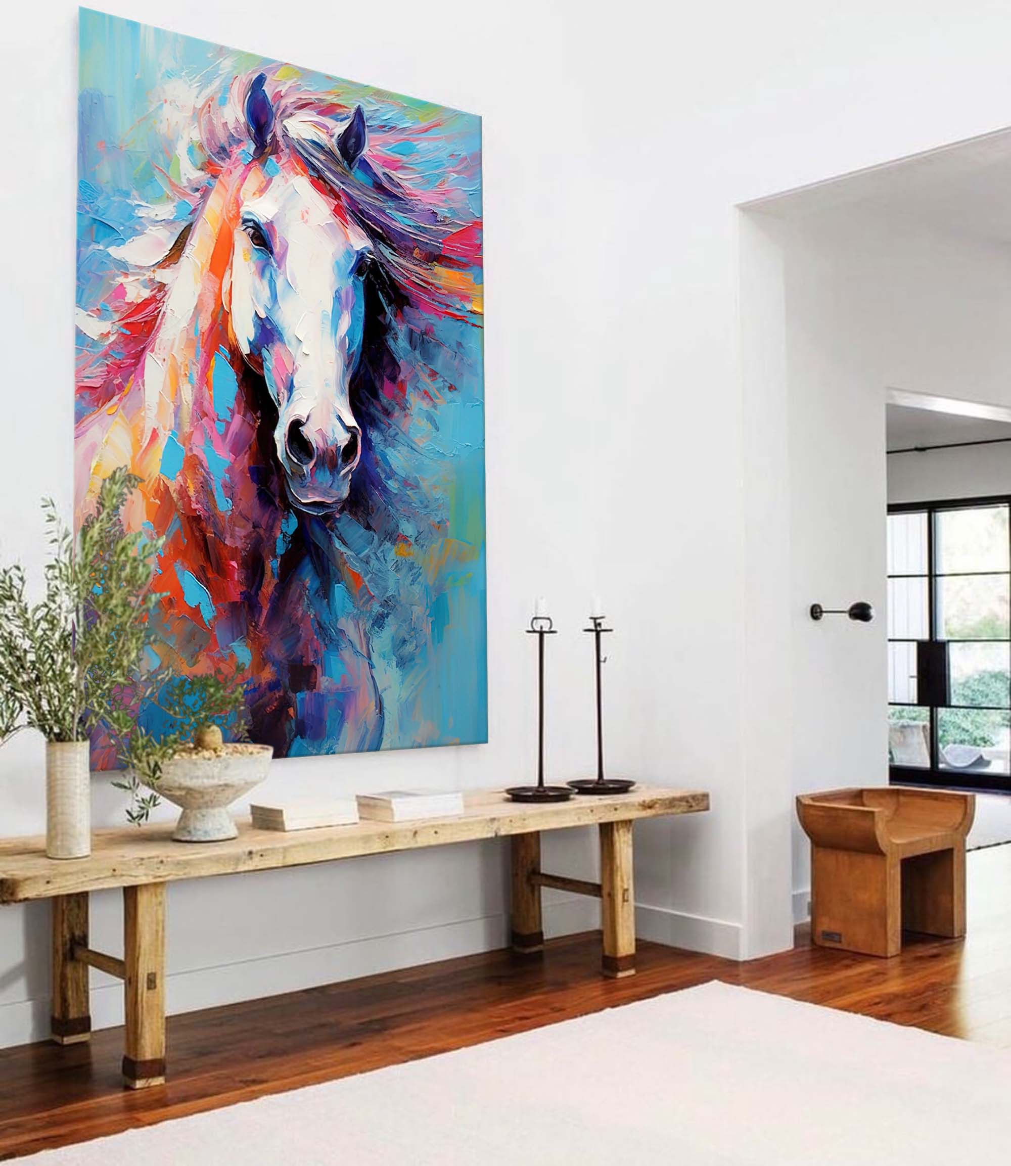 Colorful Horse in Motion