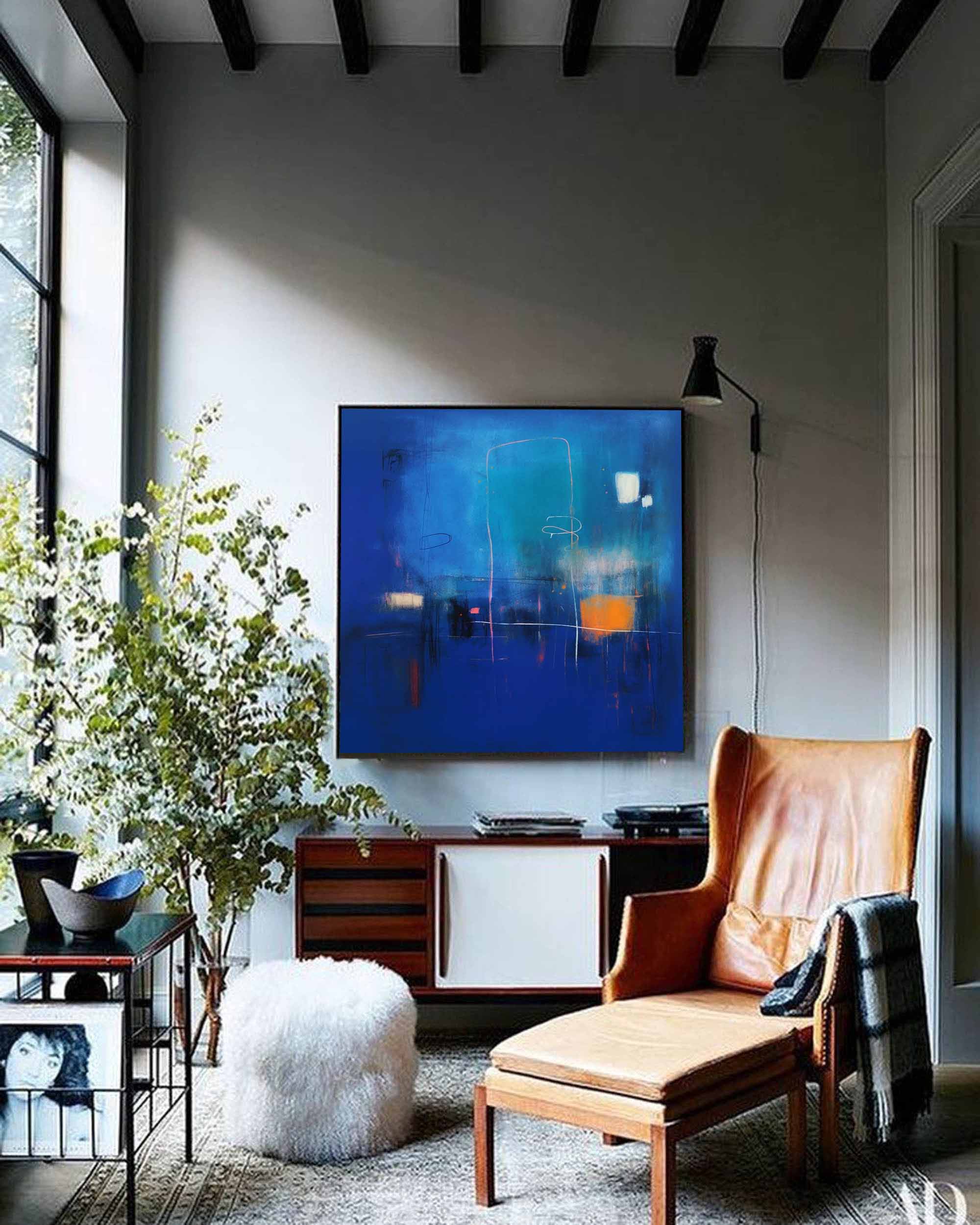 Midnight Blue Abstract Dream Art