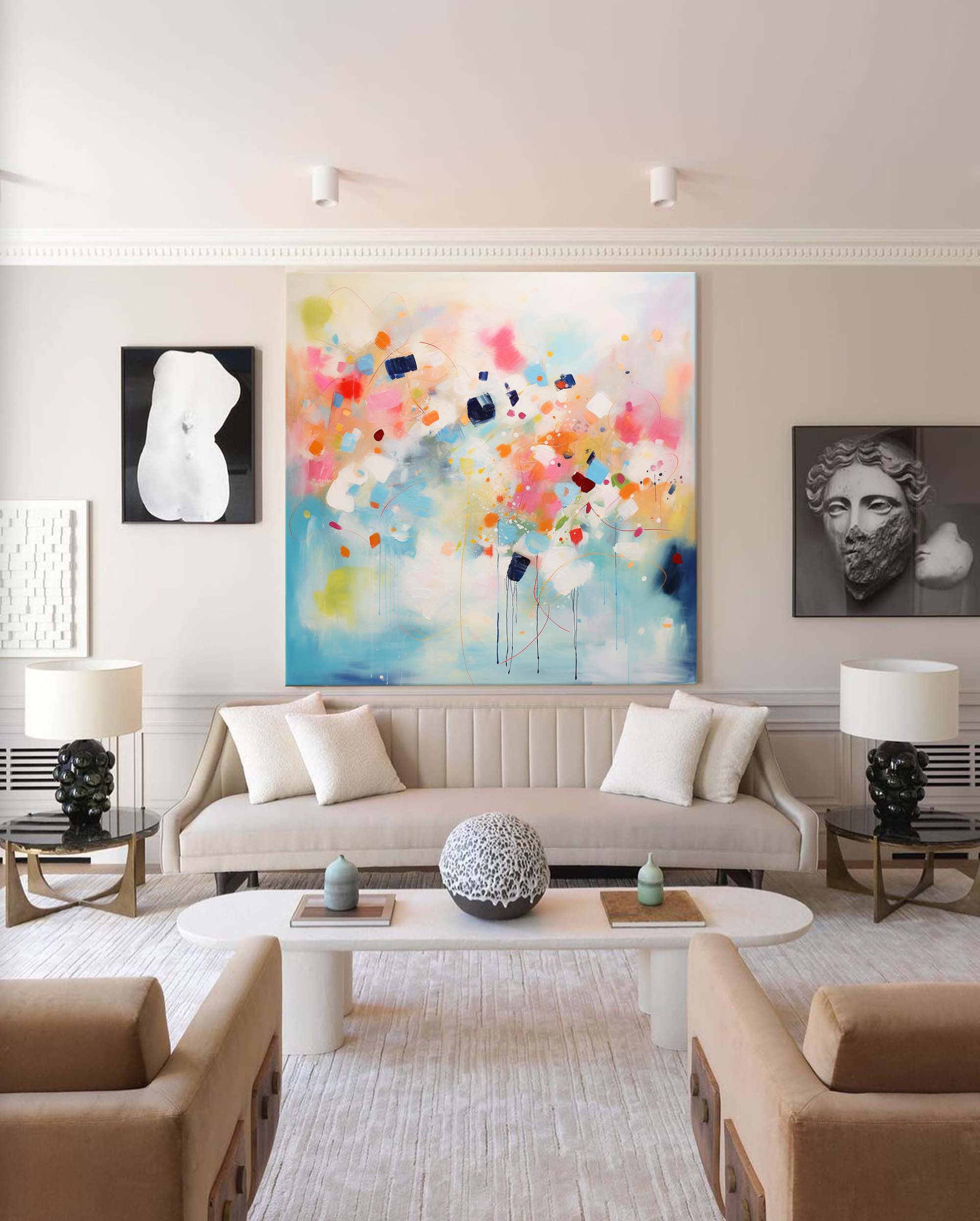 Playful Abstract Color Burst Art