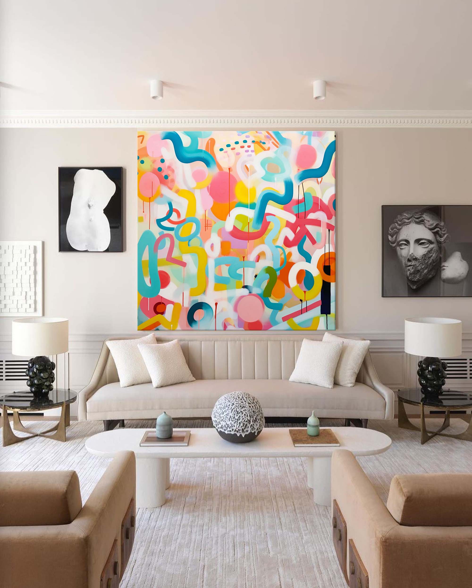 Vibrant Chaos Abstract Explosion