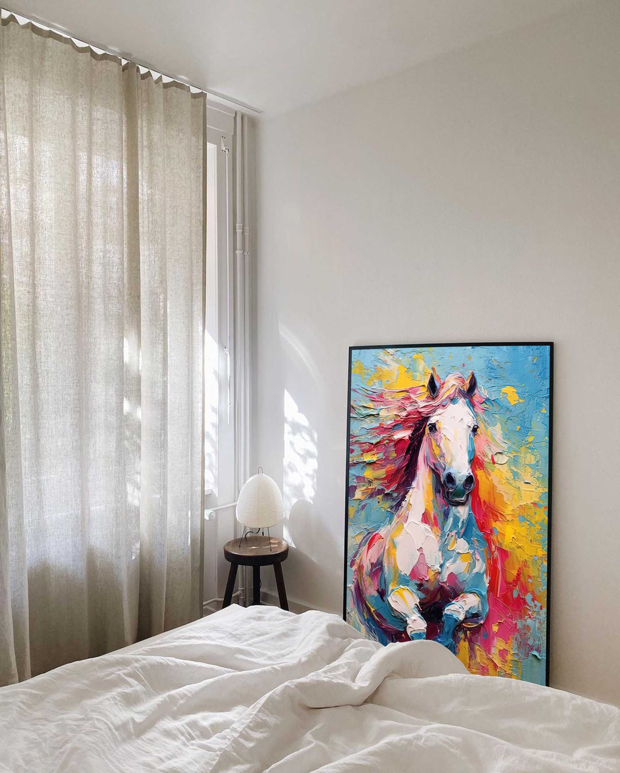 Wild Spirit – Energetic Horse Oil Painting on Canvas