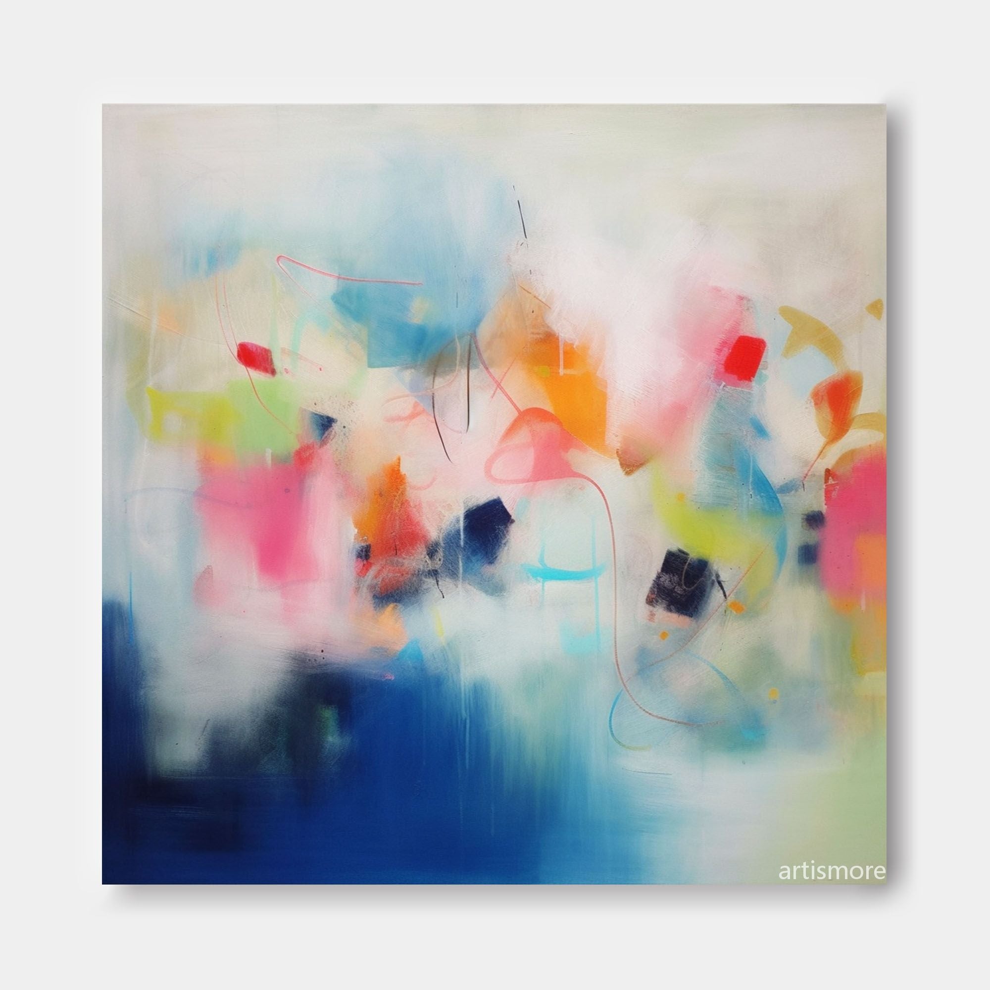 Vibrant Abstract Color Flow Art