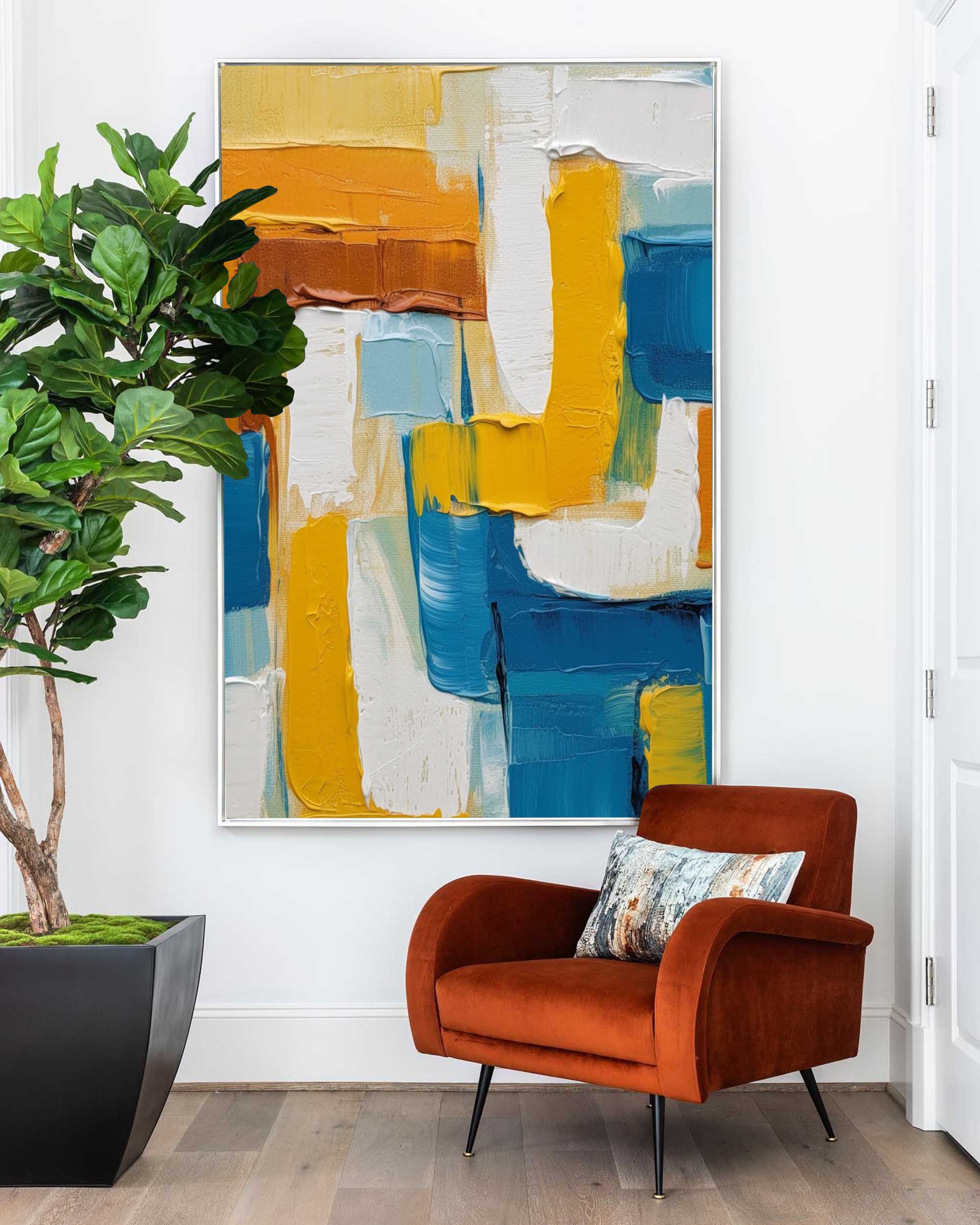 Layered Harmony in Blue and Gold
