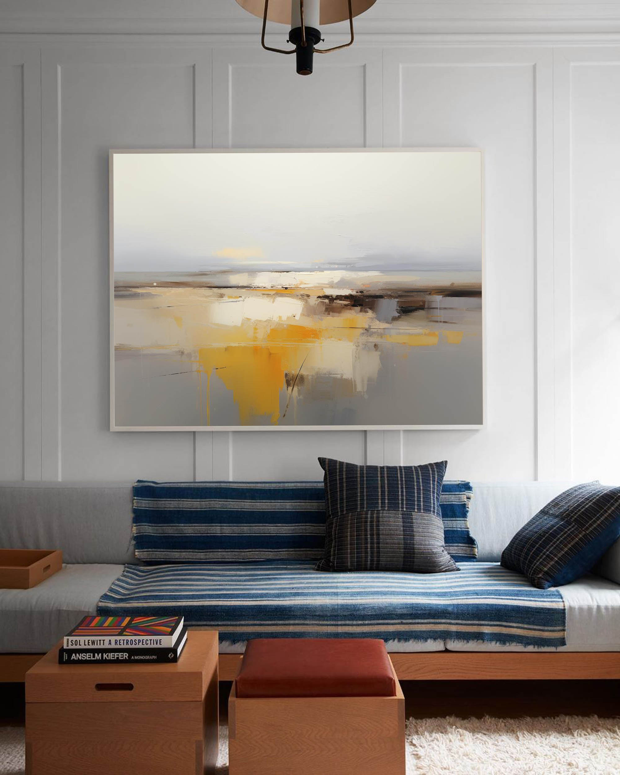 Golden Horizon Abstract Landscape