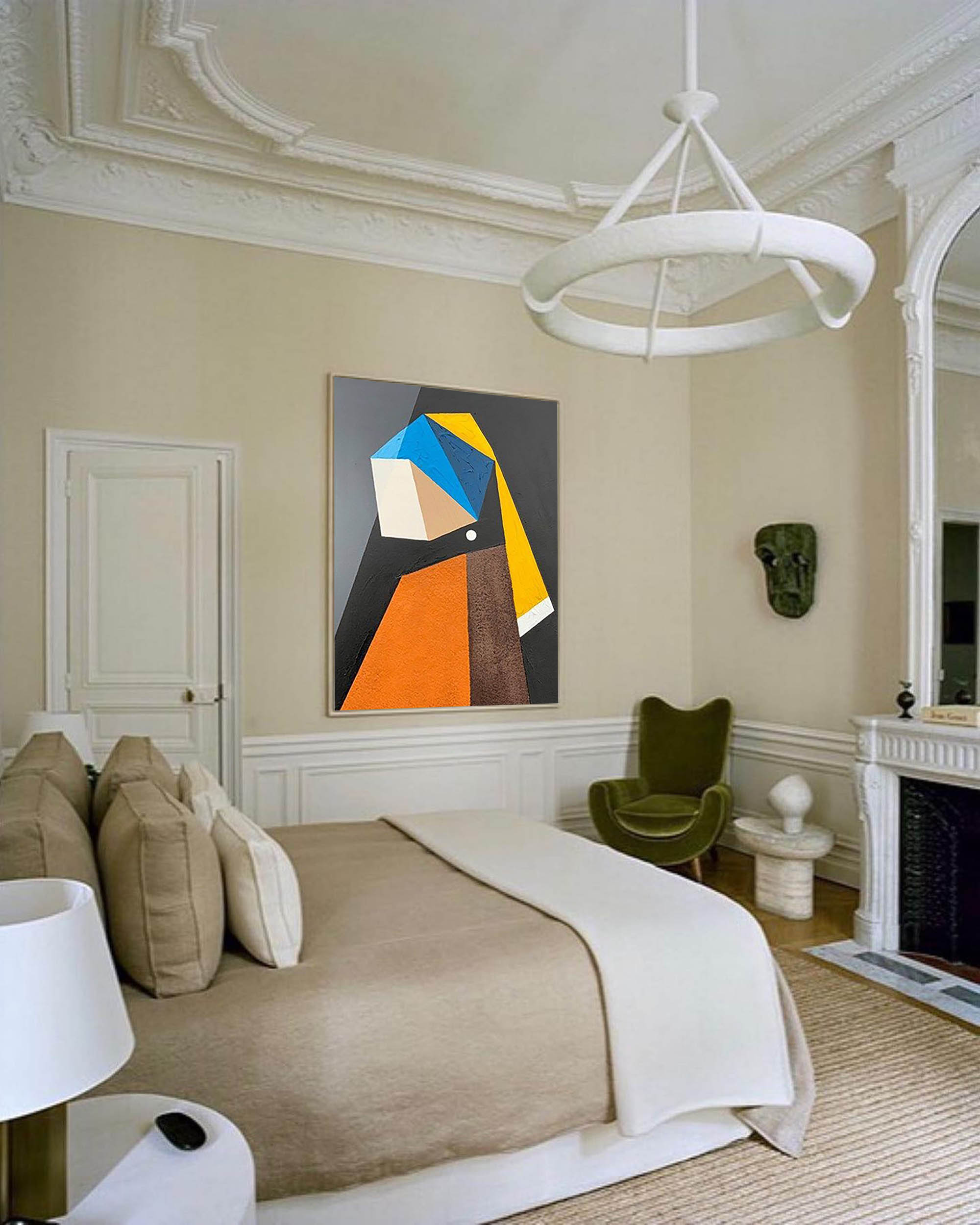 Geometric Minimalist Portrait Abstract Art